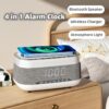Smart Alarm Clock with Bluetooth Speaker & Wireless Fast Charger