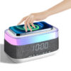 Smart Alarm Clock with Bluetooth Speaker & Wireless Fast Charger