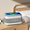 Smart Alarm Clock with Bluetooth Speaker & Wireless Fast Charger