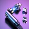 540° Magnetic Rotating Charging Cable
